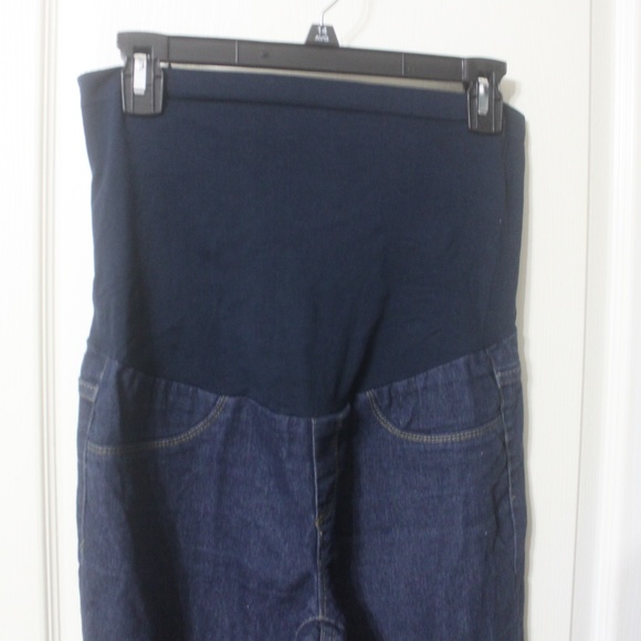 BELLA VIDA Maternity Stretch Jean Dark Wash Wide Band Stretch size Small…EUC - Picture 3 of 4